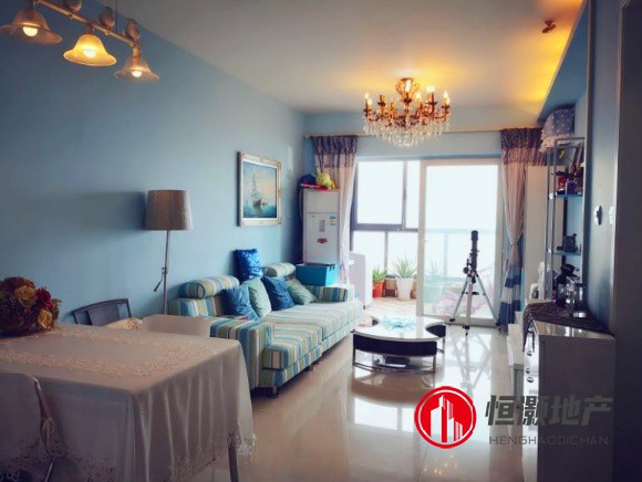 纯海岸雅居85平两房，精裝稀缺高层270度海景,南山外国语学校